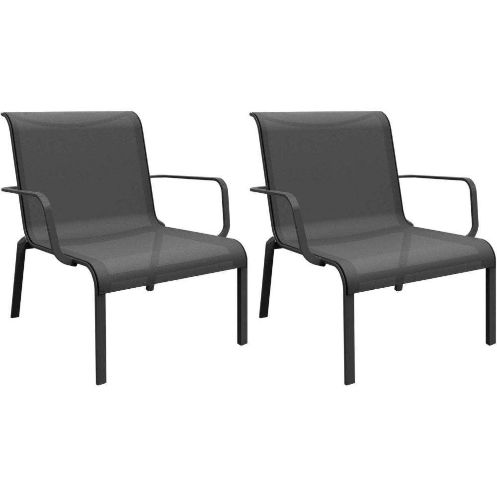 Fauteuils lounge pour l extérieur en aluminium Cauro Lot de 2