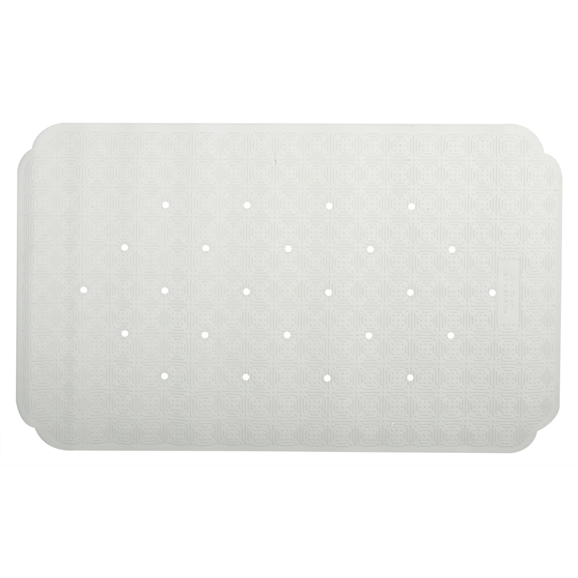 Tapis Fond De Baignoire Caoutchouc Ruby X Cm Blanc Spirella Leroy