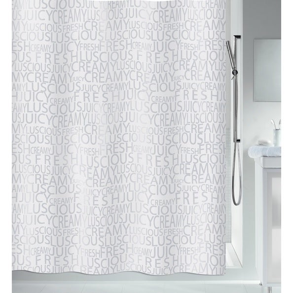 Spirella Rideau De Douche Polyester CREAMY 180x200cm Argent Leroy Merlin