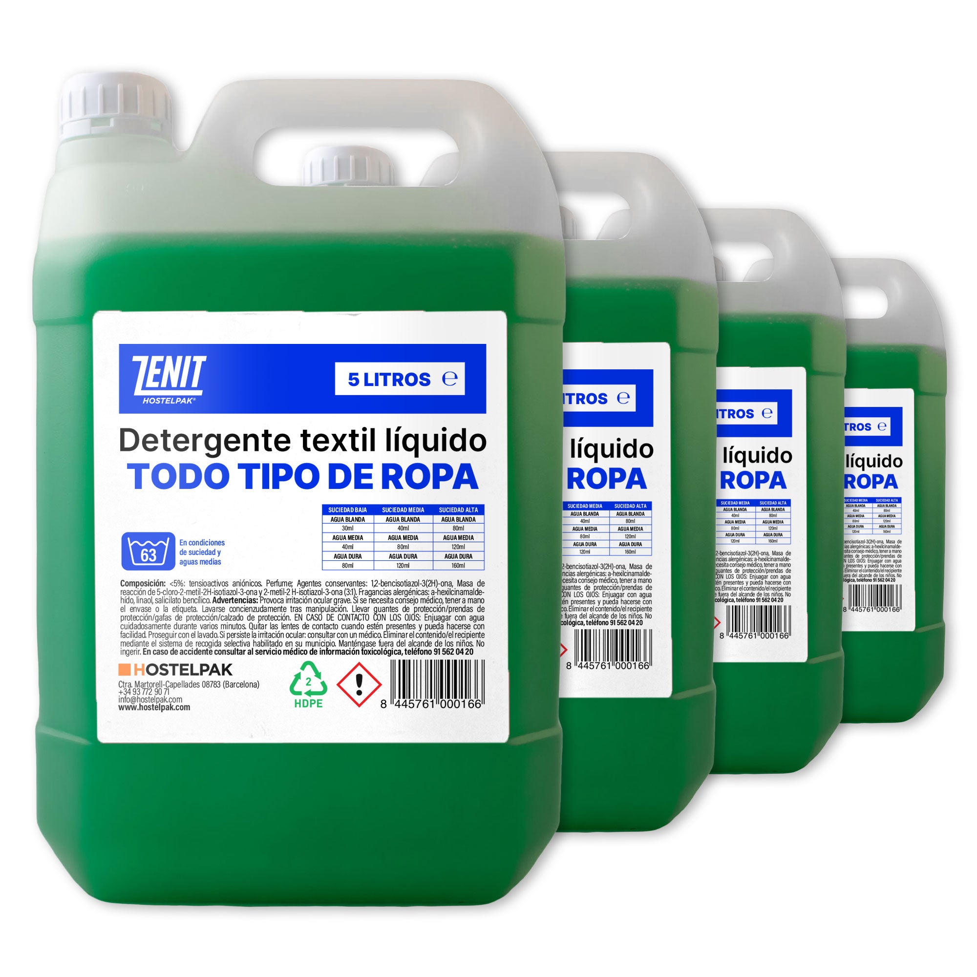 Hostelpak Detergente líquido Detergente textil líquido Productos