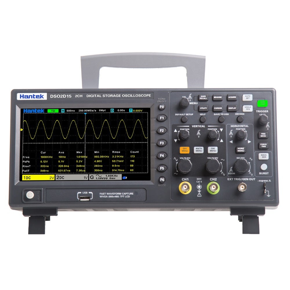 Hantek DSO2D15 Numérique Oscilloscope 2CH 1GSa S Stockage Oscilloscope