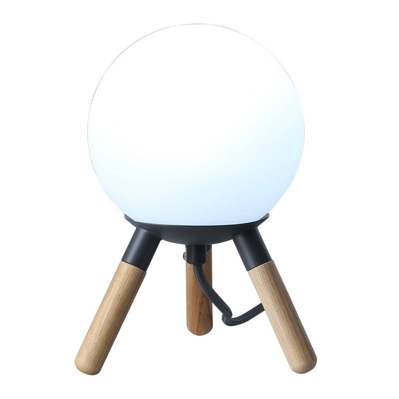 Lampe De Table En Bois Moon Ampoule G Incluse Leroy Merlin