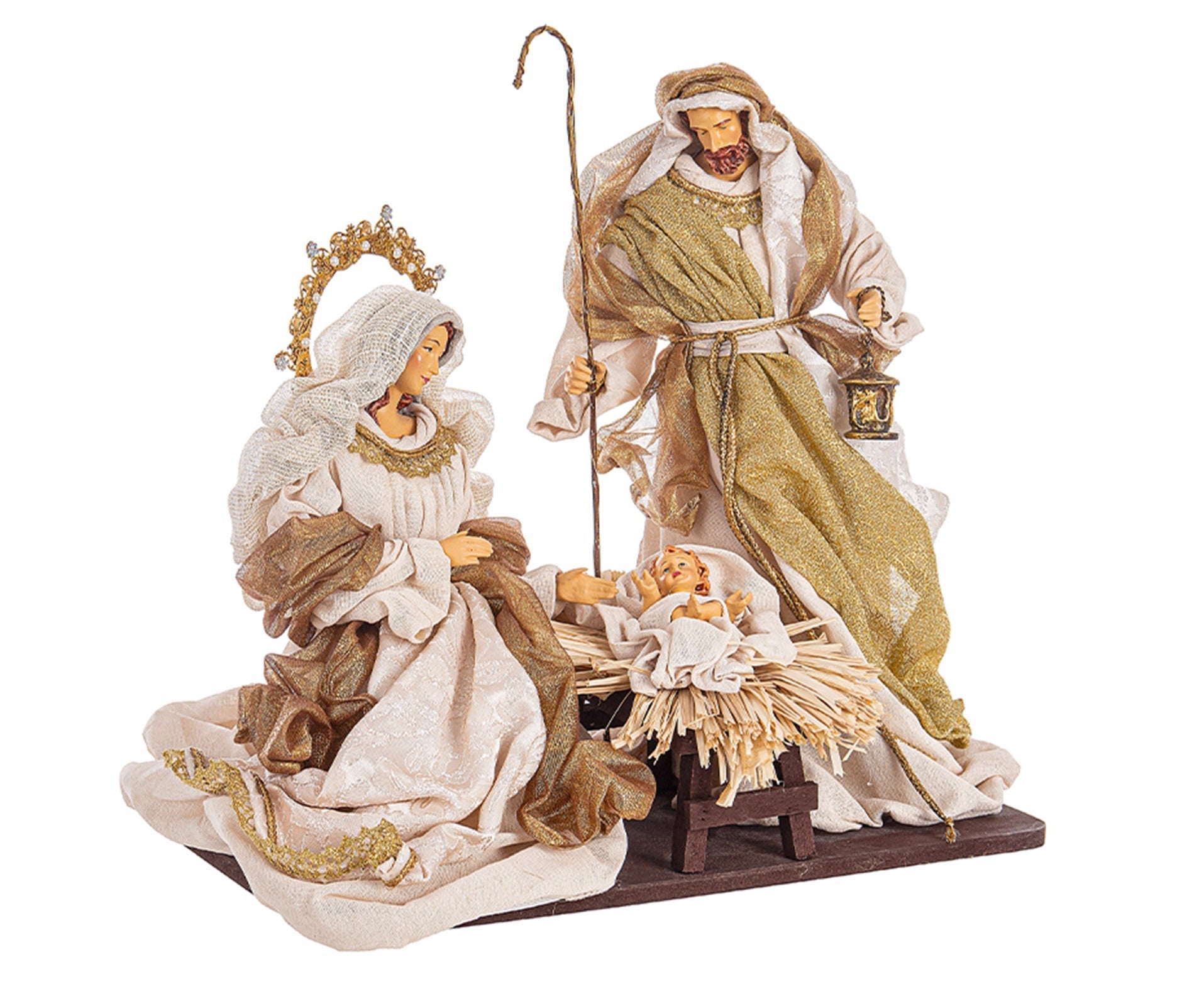 Nativit Con Re Magi Con Vestiti In Tessuto Statue Per Presepe