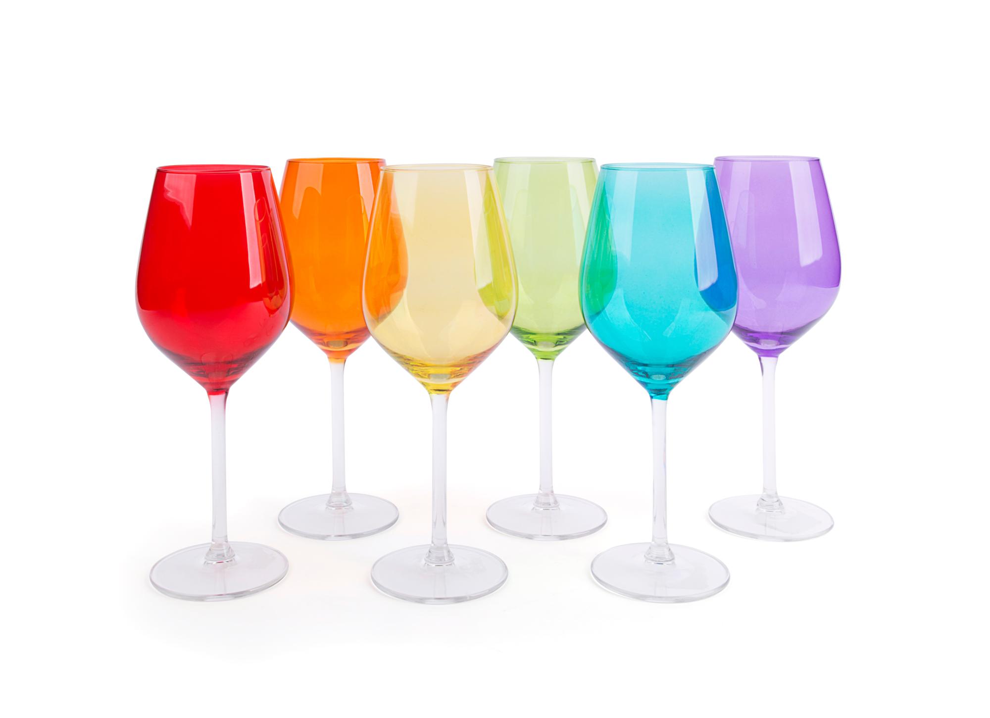 Excelsa Set 6 Calici Color Wine Vetro 50 Cl Multicolor Leroy Merlin