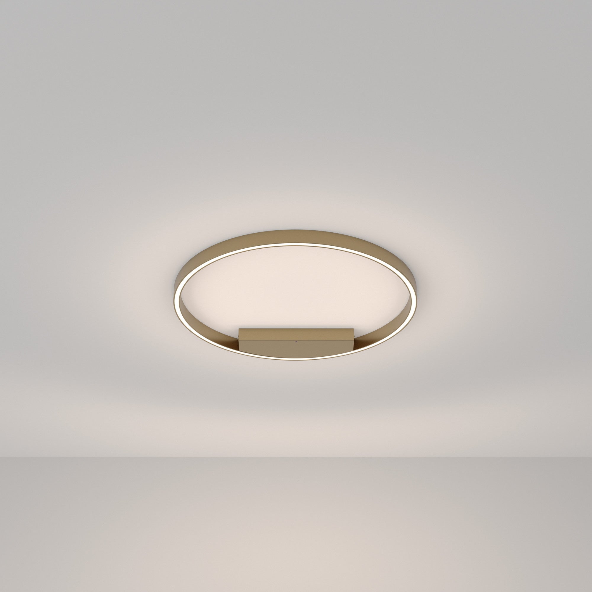 Maytoni Rim Plafonnier Semi Affleurant Led Moderne Int Gr En Laiton