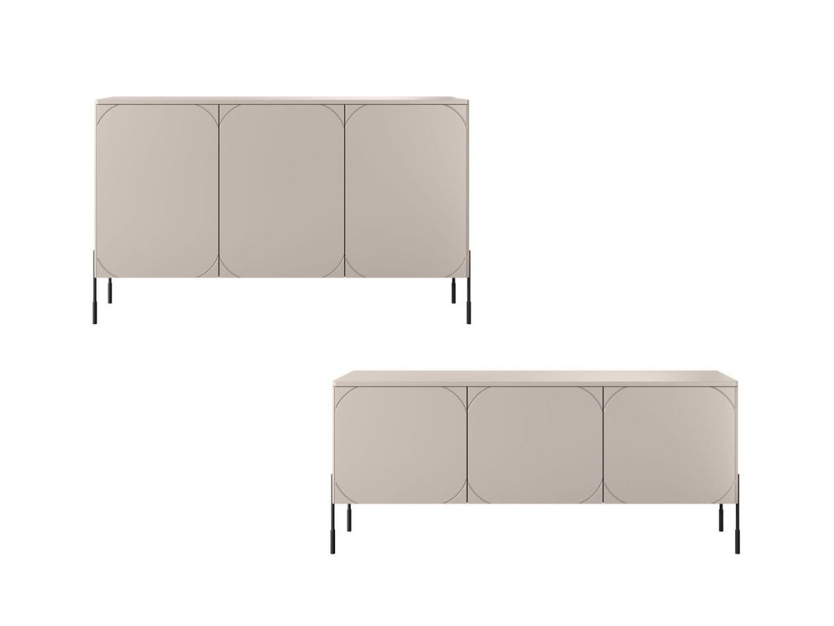 BOBOCHIC Ensemble TANYA Avec Buffet 150 Cm Meuble TV 150 Cm Beige