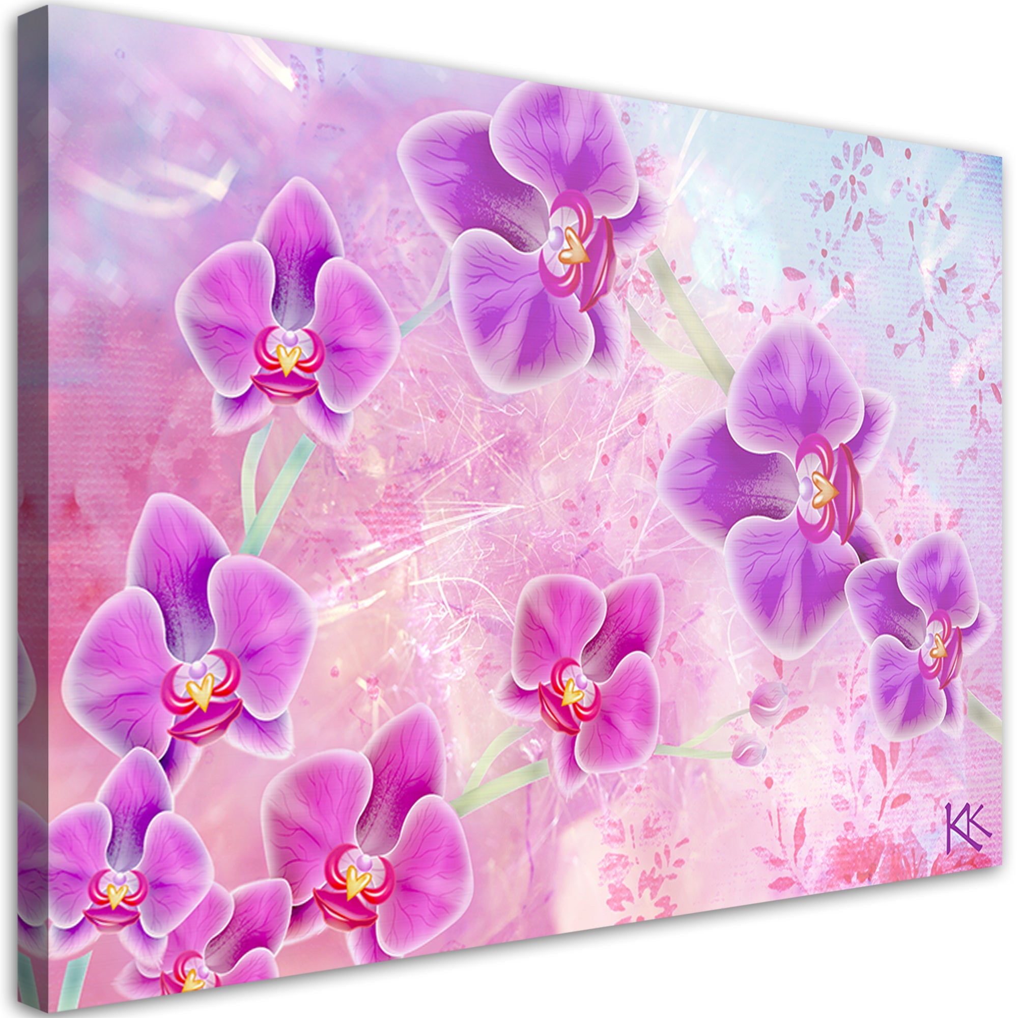 Quadro Su Tela Astrazione Dei Fiori Di Orchidea 100x70 Leroy Merlin