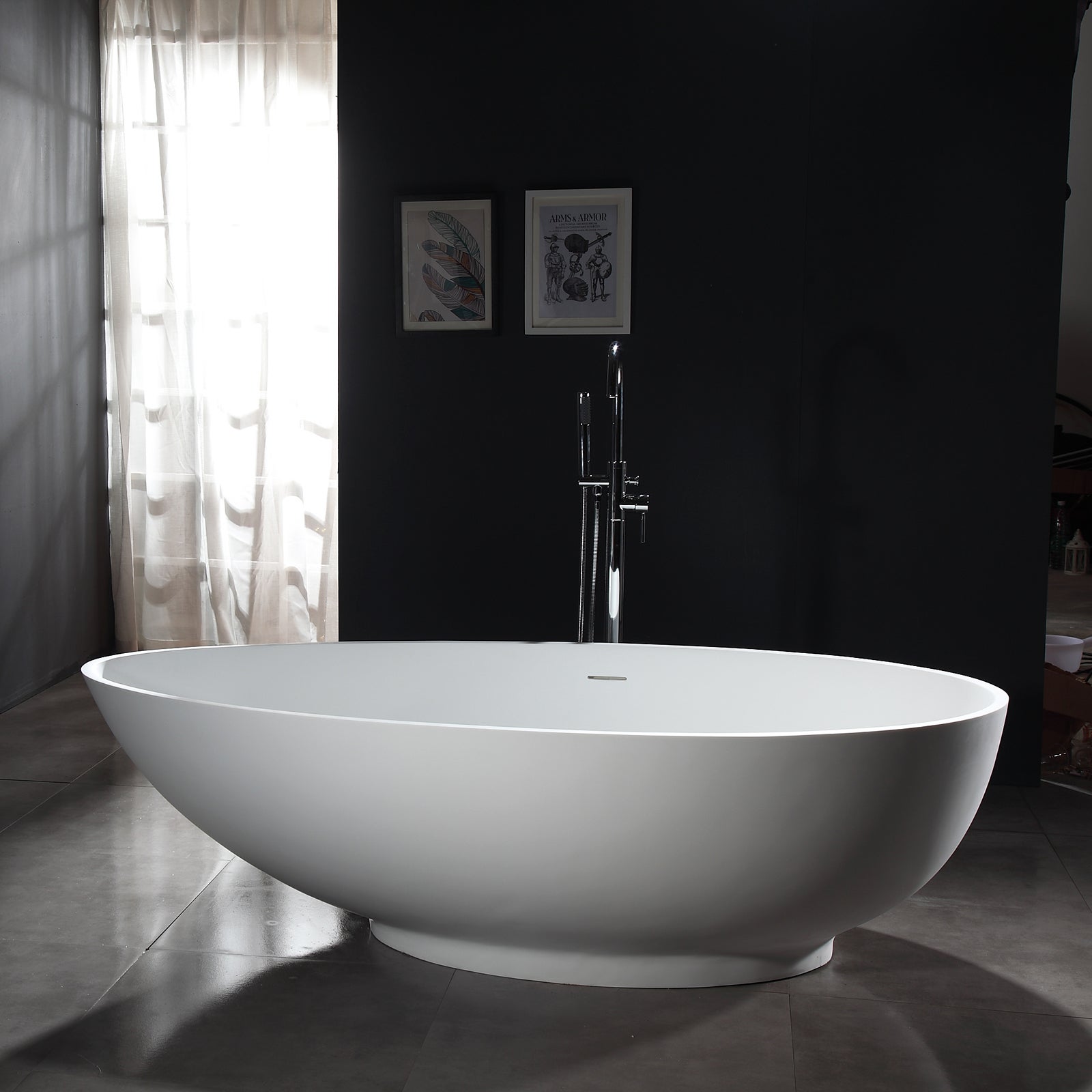 BERNSTEIN Vasca Da Bagno Freestanding In Pietra Massiccia VIGO