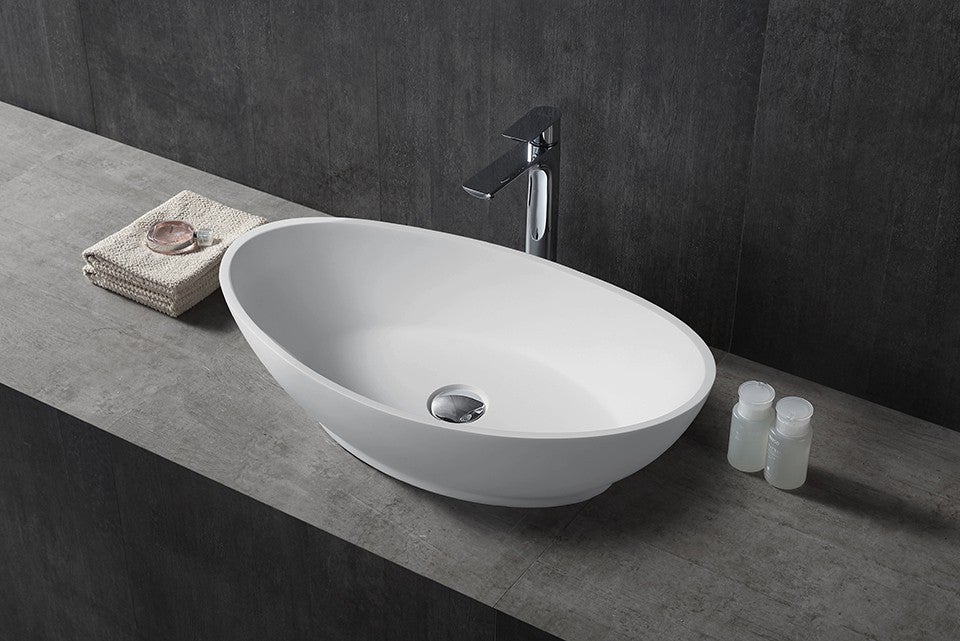 Bernstein Lavabo Freestanding Twa In Pietra Massiccia Lucido