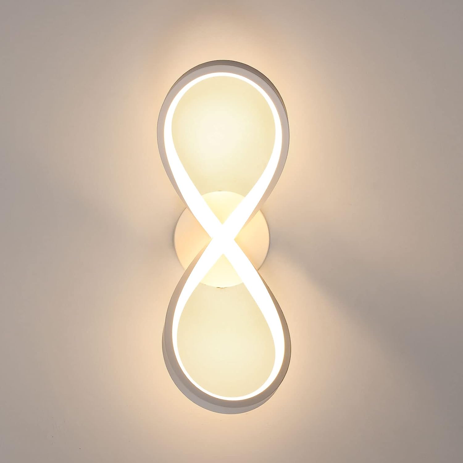 Plafoniera LED Design Moderno Bianco Caldo 3000K Forma Di 8 Lampada A