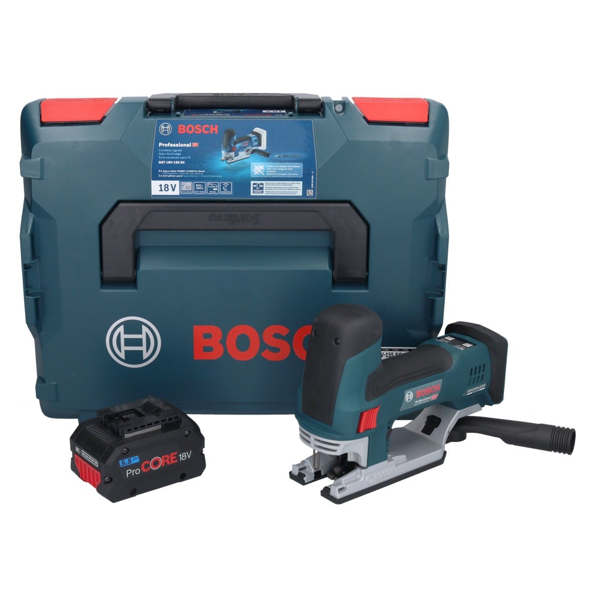 Bosch GST 18V 155 SC Professional Scie Sauteuse Sans Fil 18 V 1x