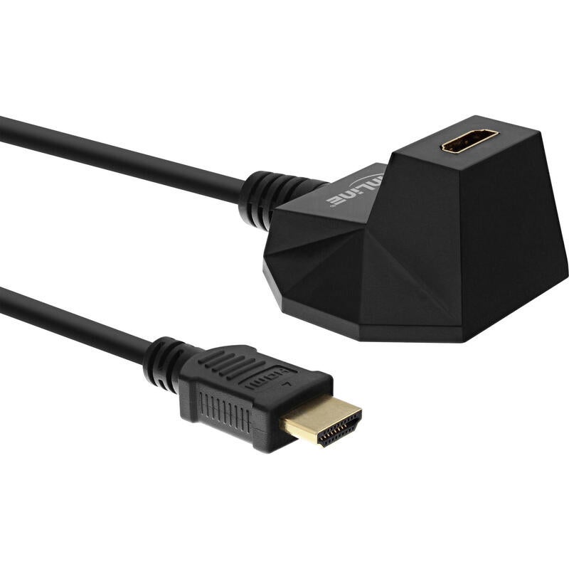 Station En Ligne HDMI C Ble HDMI Avec Ethernet M F Noir Contacts