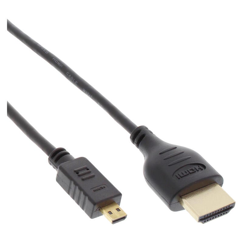 C Ble HDMI En Ligne Super Fin Avec Ethernet Type Aad M Le Noir Or 1 5 M