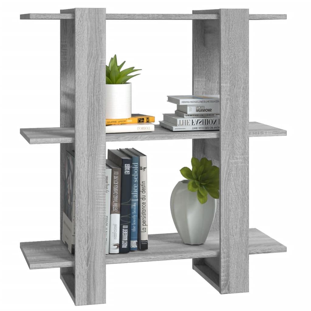 Bibliothèque Séparateur de pièce Sonoma gris 80x30x87 cm Leroy Merlin