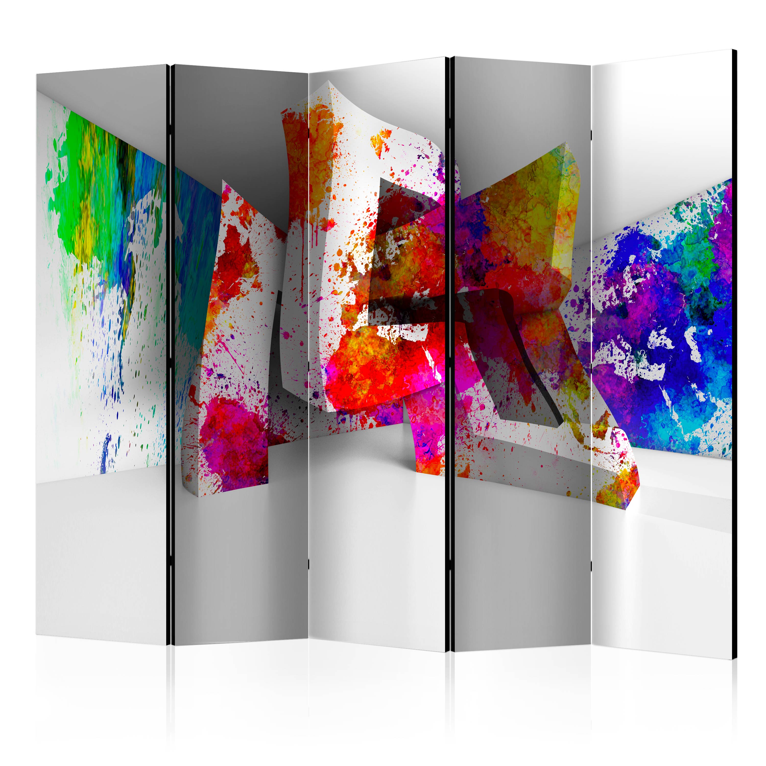 Paravent 5 Volets Three Dimensional Shapes II Room Dividers