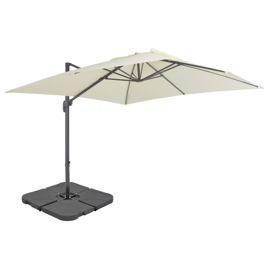 The Living Store Parasol Avec Base Portable Sable Leroy Merlin