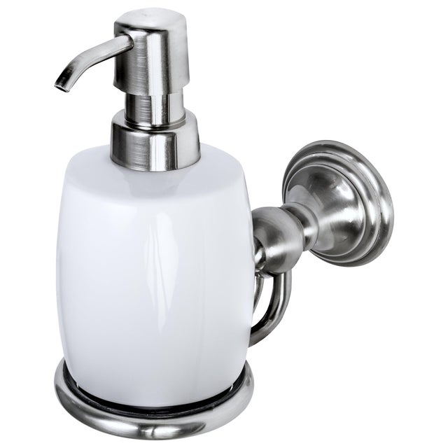 Haceka Allure Distributeur savon céramique Inox brossé Leroy Merlin