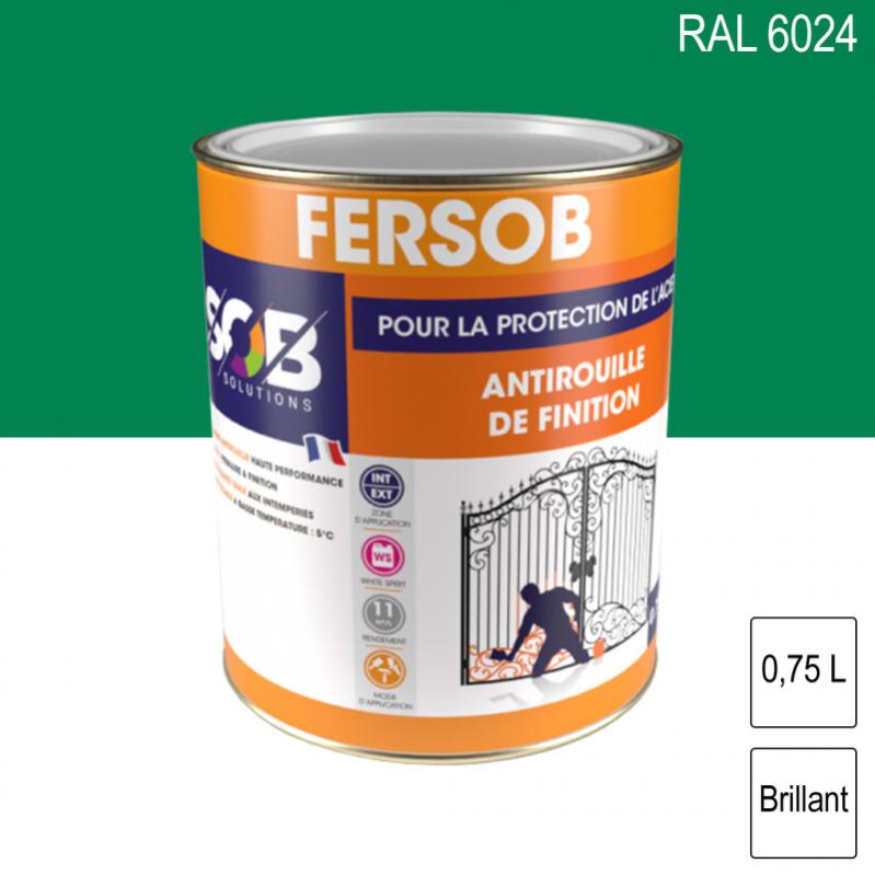 Peinture Professionnelle Antirouille Fersob RAL 6024 Vert Signalisation