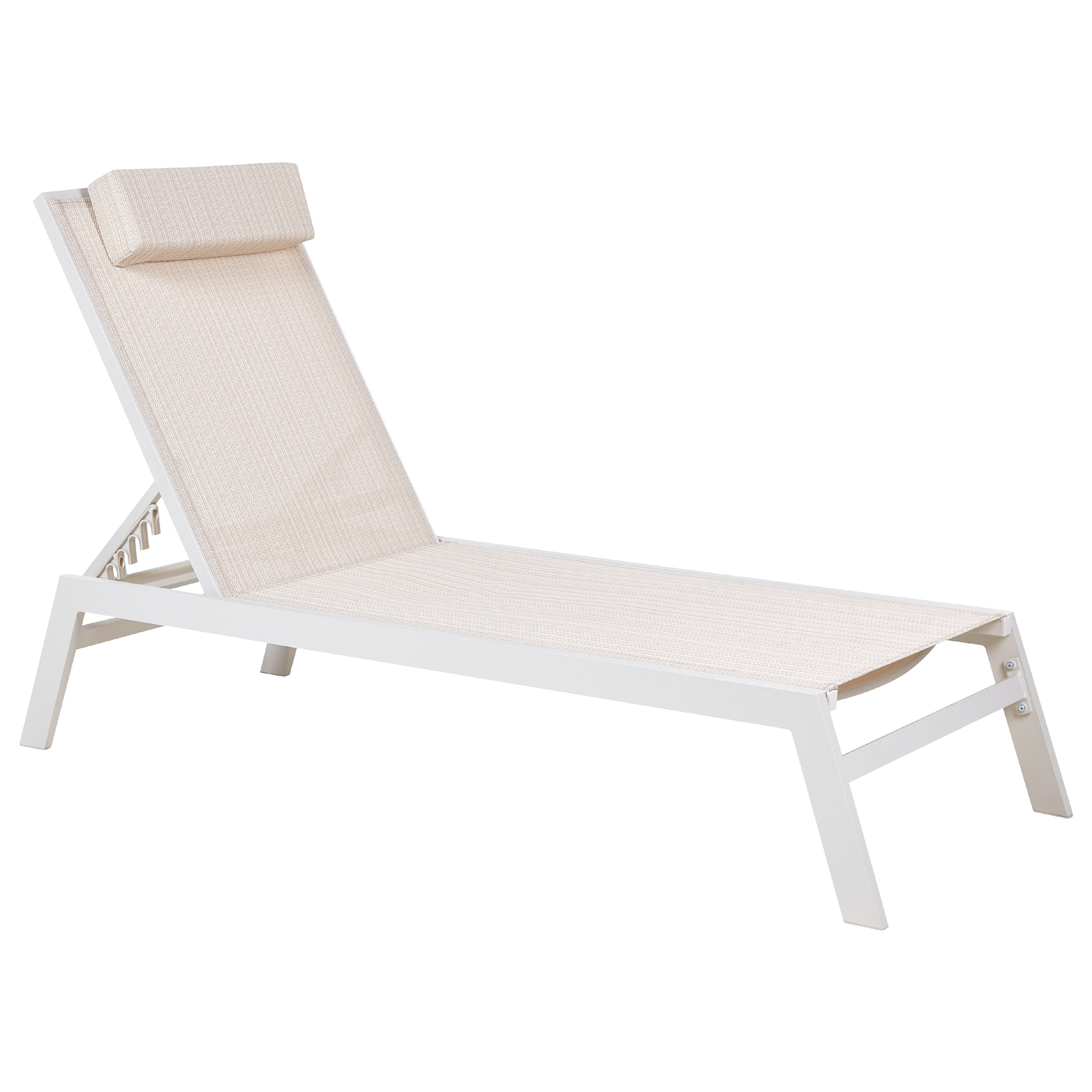 Beliani Chaise Longue En Aluminium Beige Catania Ii Leroy Merlin