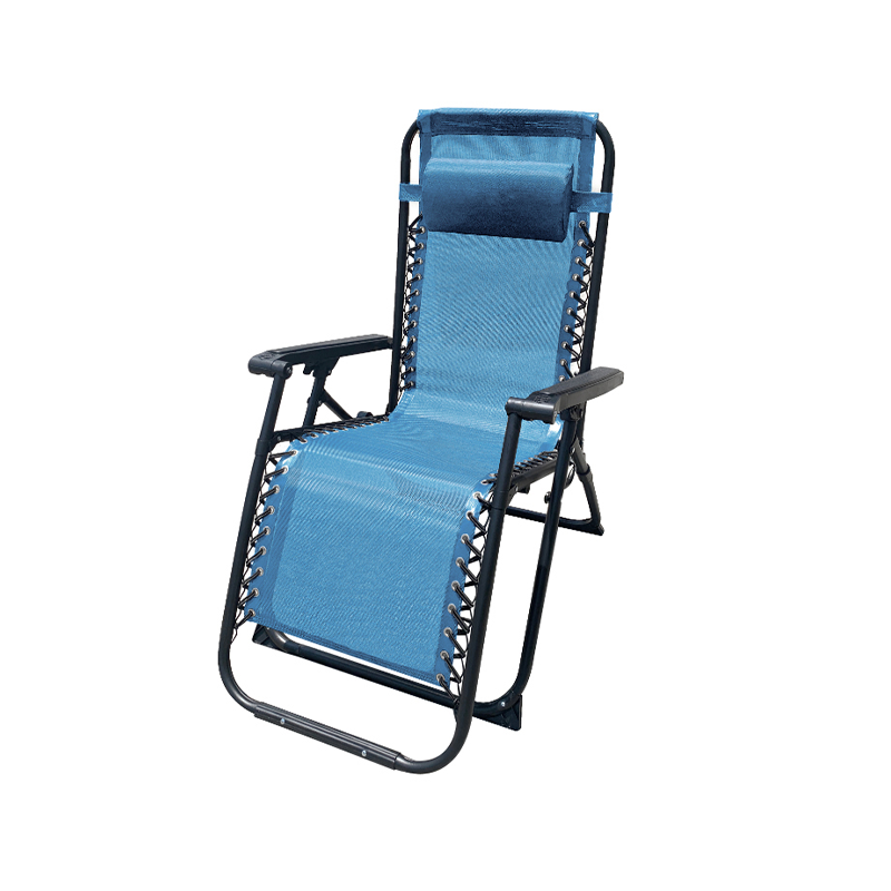 Marbueno Chaise Longue Pliable Acier Avec Coussin Jardin Et Piscine