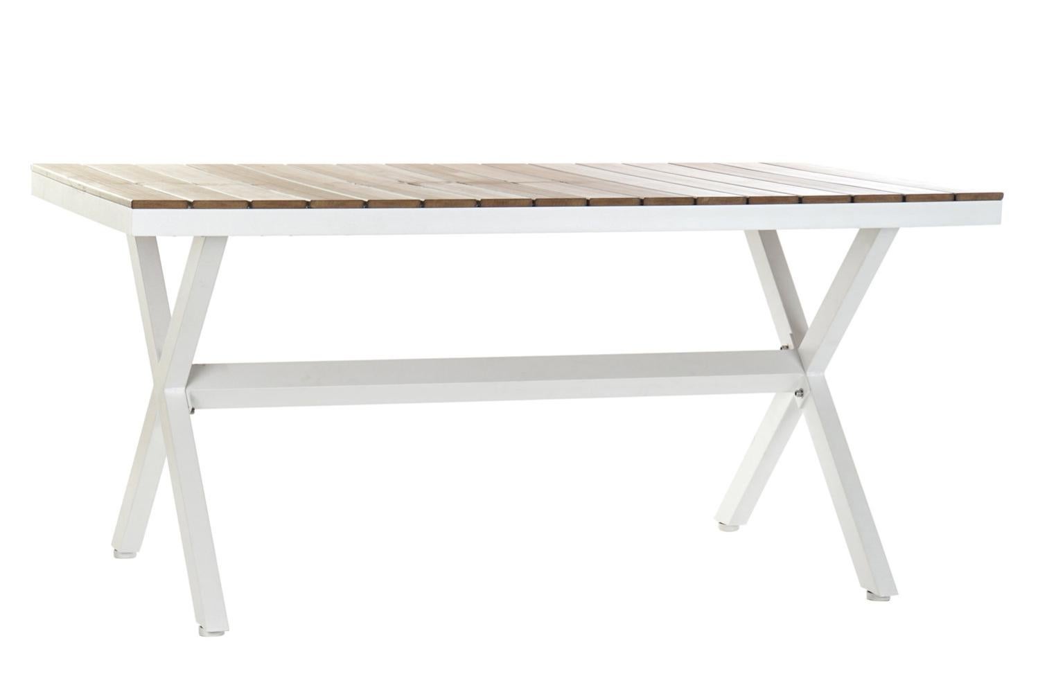 Table R Sine Aluminium X X Blanc Aspect Bois Leroy Merlin