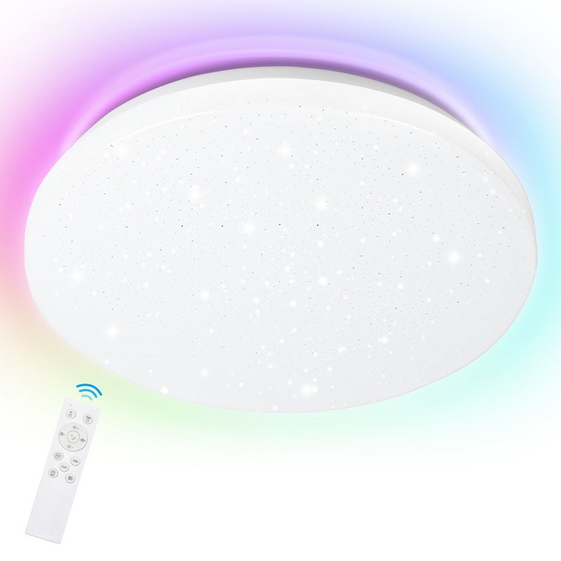 Lustre de plafond LED 24W avec effet ciel étoilé ciel étoilé