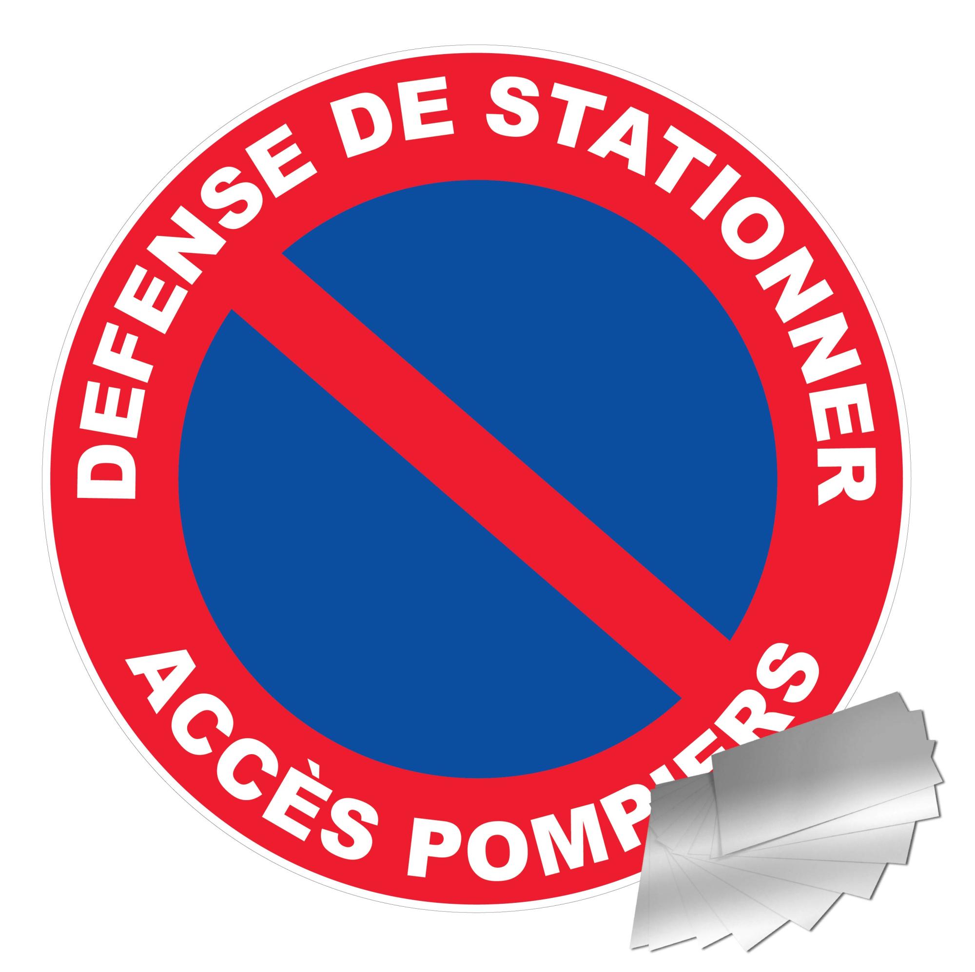 Panneau D Fense De Stationner Acces Pompiers Alu Mm