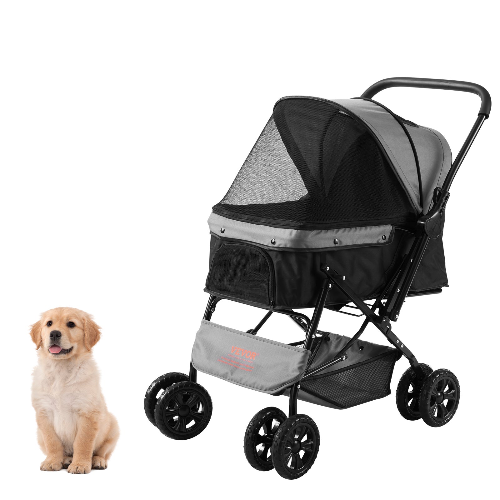 Vevor Poussette Pour Chien Animaux Compagnie Roues Pivotantes Et