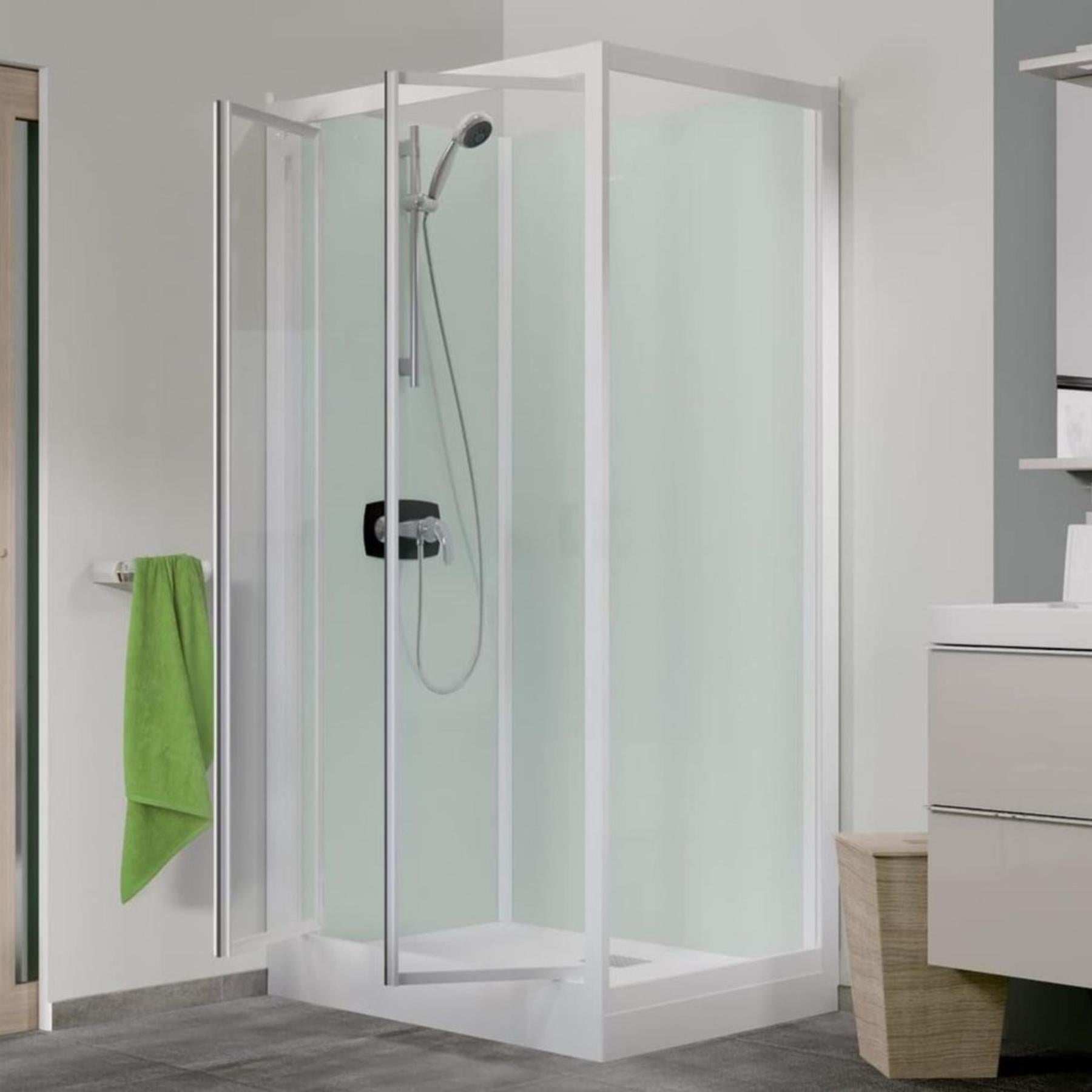 Kinedo Cabine De Douche Kineprime Glass 90x90 Pivotante Receveur 18 Cm