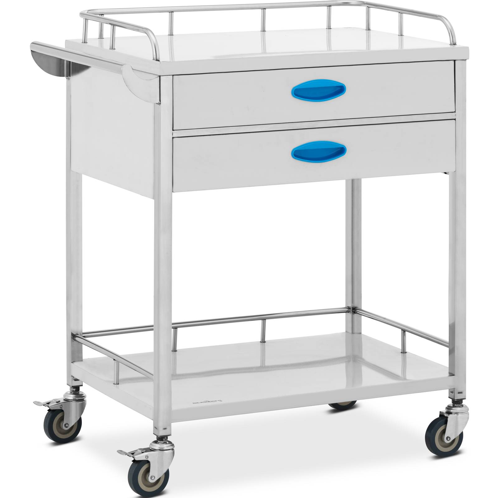 Chariot médical Chariot médical inox 2 étagères 2 tiroirs 40 kg Leroy