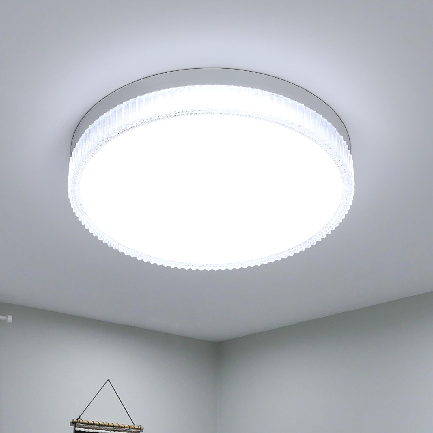 AISKDAN Plafonnier moderne LED 36W 4050LM blanc froid 6500K lumière