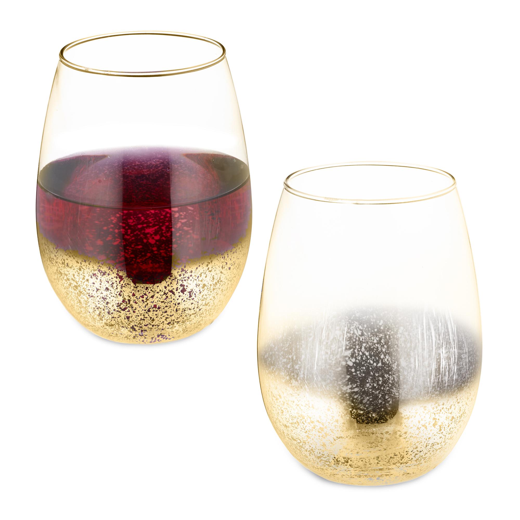 Relaxdays Verre à vin en lot de 2 sans pied volume pour chaque 500