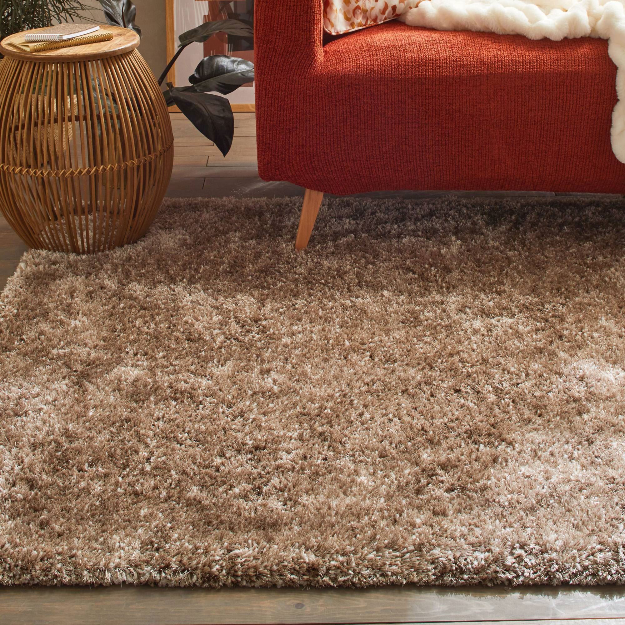 Tapis Shaggy X Marron Taupe En Polyester Leroy Merlin