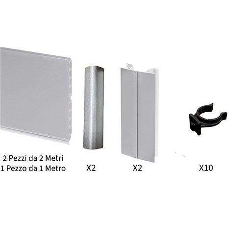 KIT ZOCCOLO PER CUCINA BATTISCOPA ALTEZZA 12cm 5 METRI COMPLETO DI