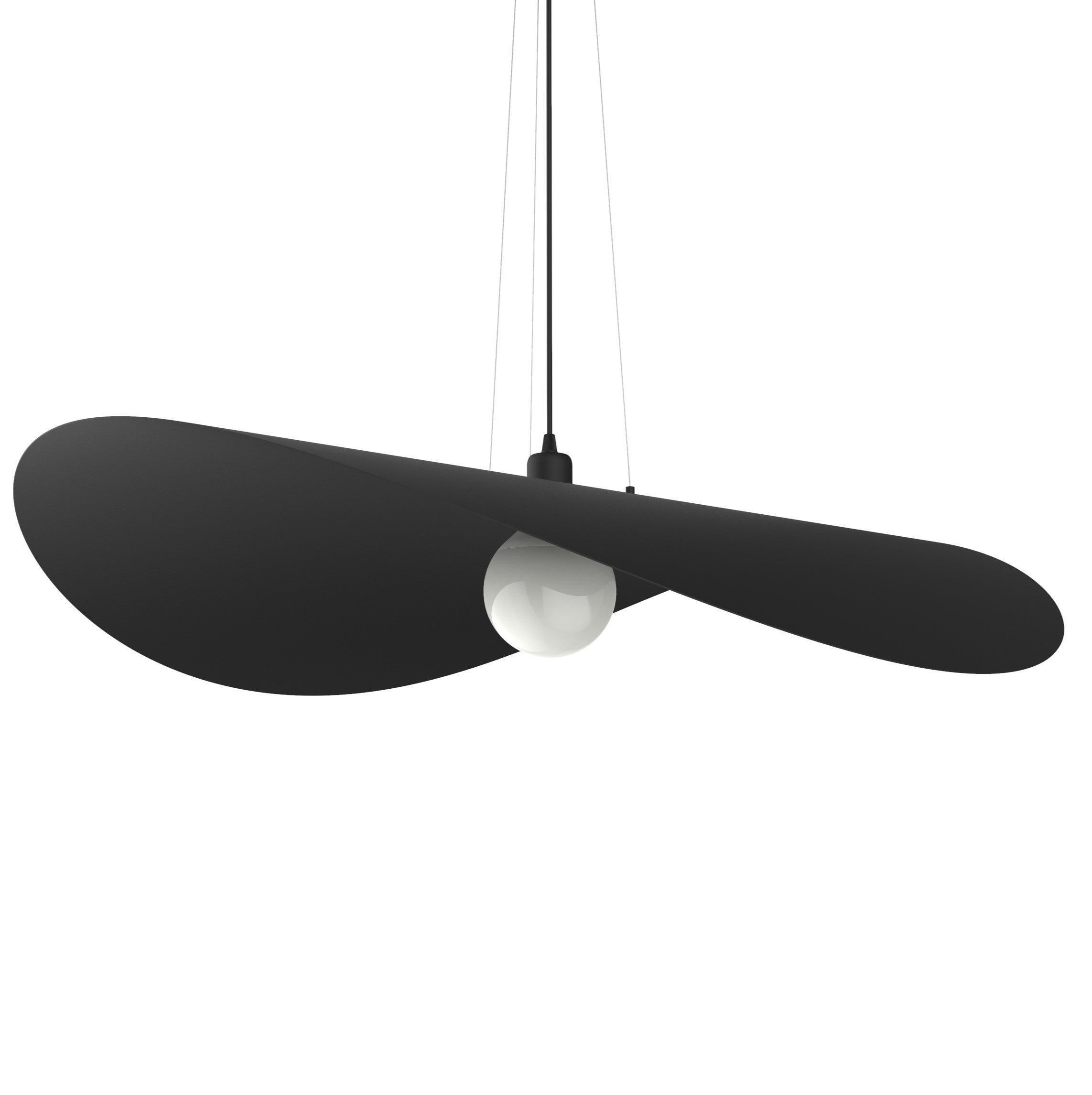 LUMICOM PIUMA Suspension 1X E27 max 42W métal noir D 90cm