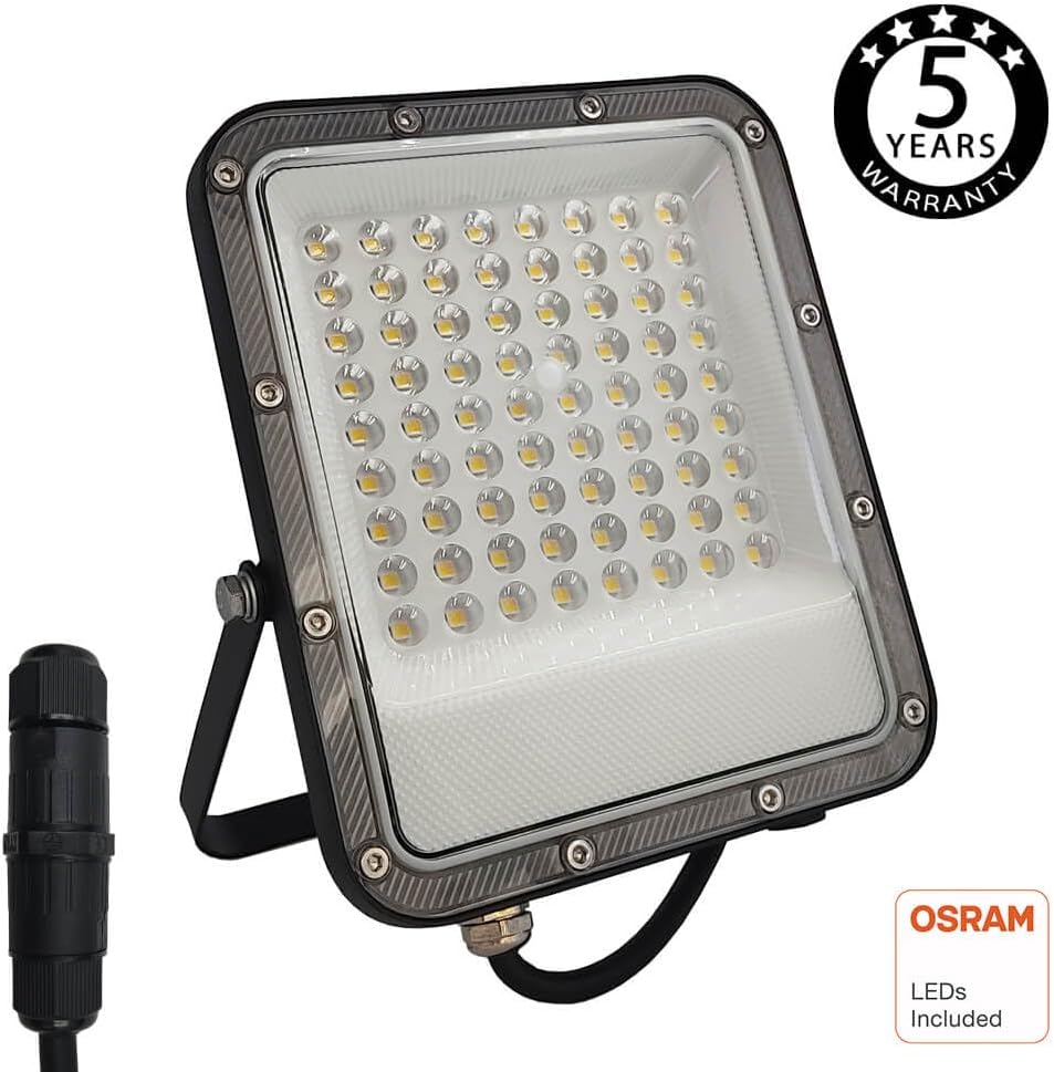 Projecteur Extérieur Pro 50W 5700Lm Osram Chip Led Réflecteur IP65