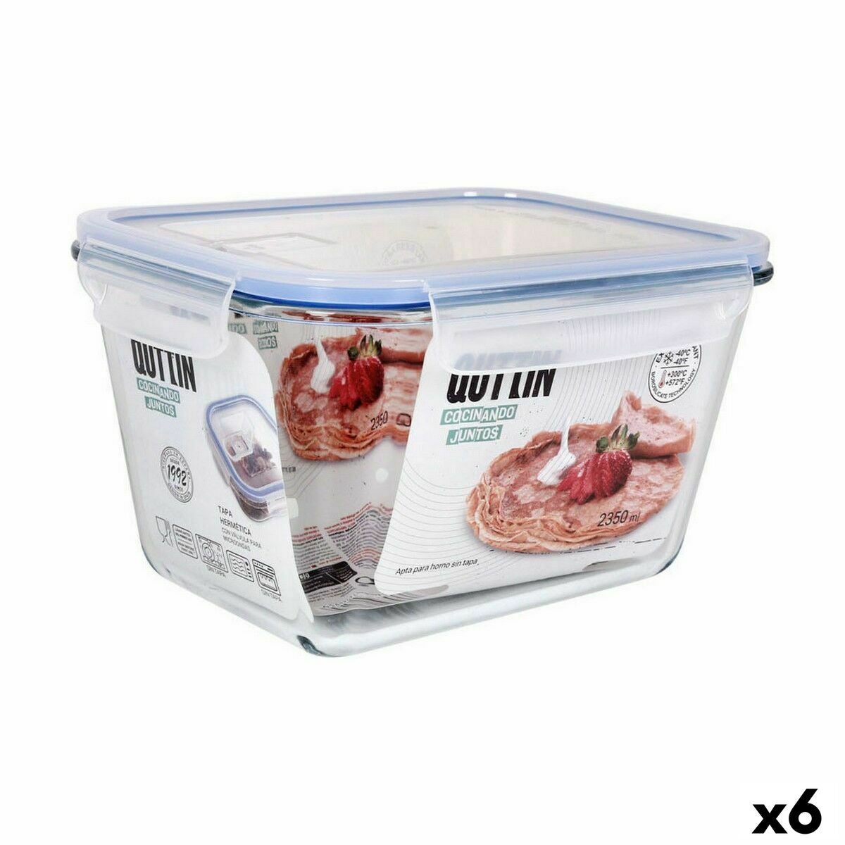 Bo Te Lunch Herm Tique Quttin Rectangulaire L X X Cm