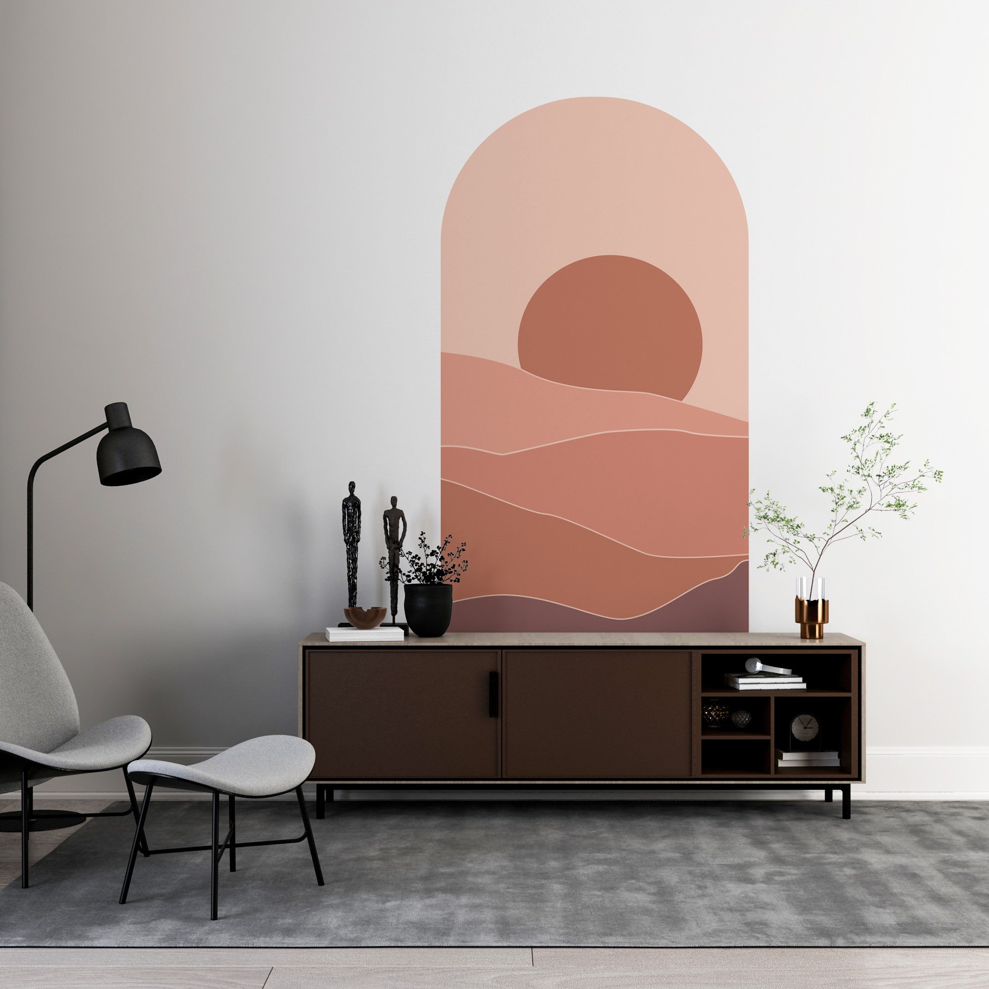 Sticker Mural Arche Terracotta 120x54cm Leroy Merlin