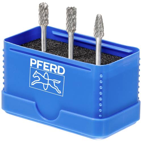 PFERD 21901404 Set de fraises sur tige Carbure de tungstène Diamètre de