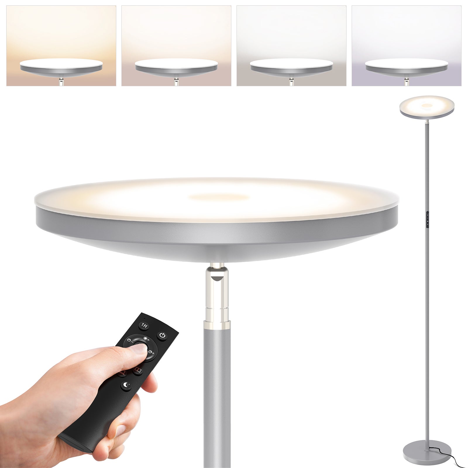 Anten 30W Lampadaire sur Pied Salon Lampe LED 3 Couleurs Température