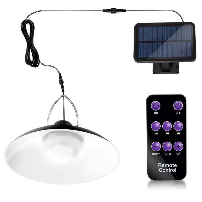 Lampe Solaire Extérieur Double Tête IP65 éTanche Lustre Solaire avec