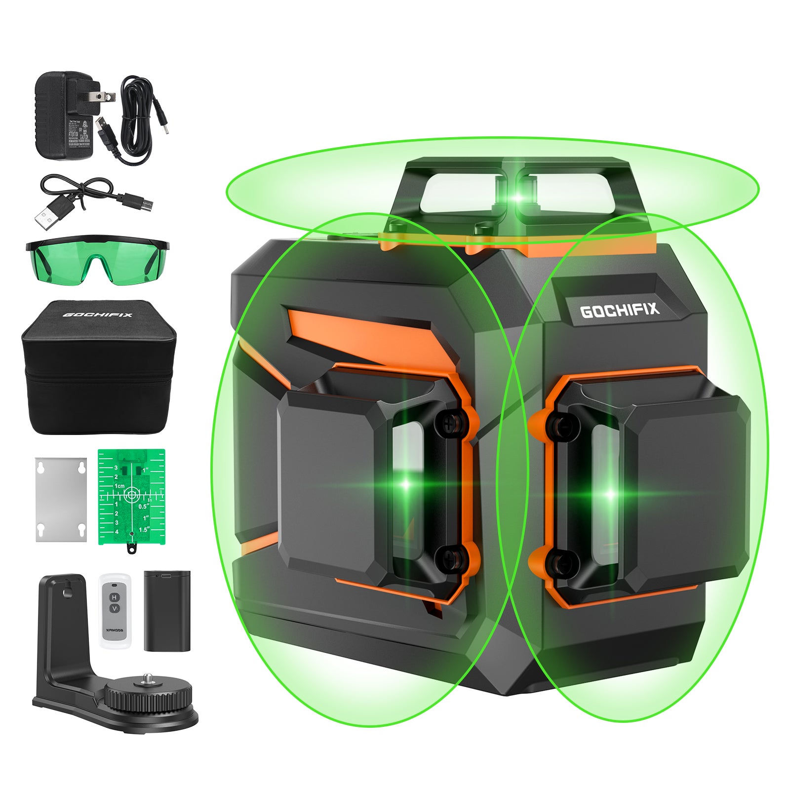 Niveau Laser 3x360 Autonivelant Niveau Laser Vert 12 Lignes Avec