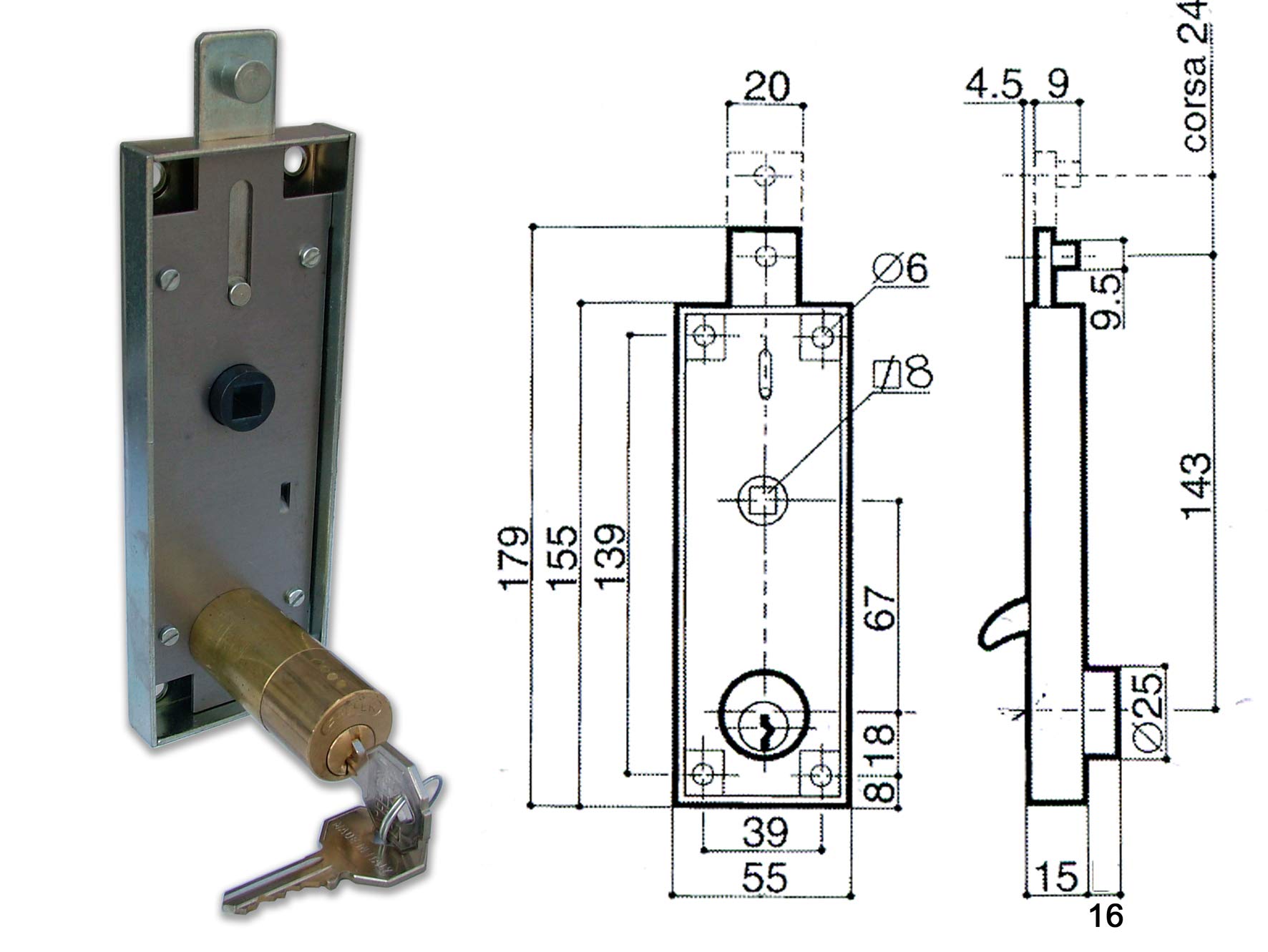 PREFER B551 081H Serratura Basculante Cil 50 Leroy Merlin