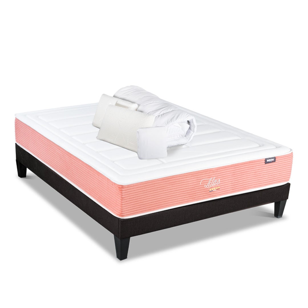 Bellecour Literie Pack Pr T Dormir Lilas X Cm Matelas