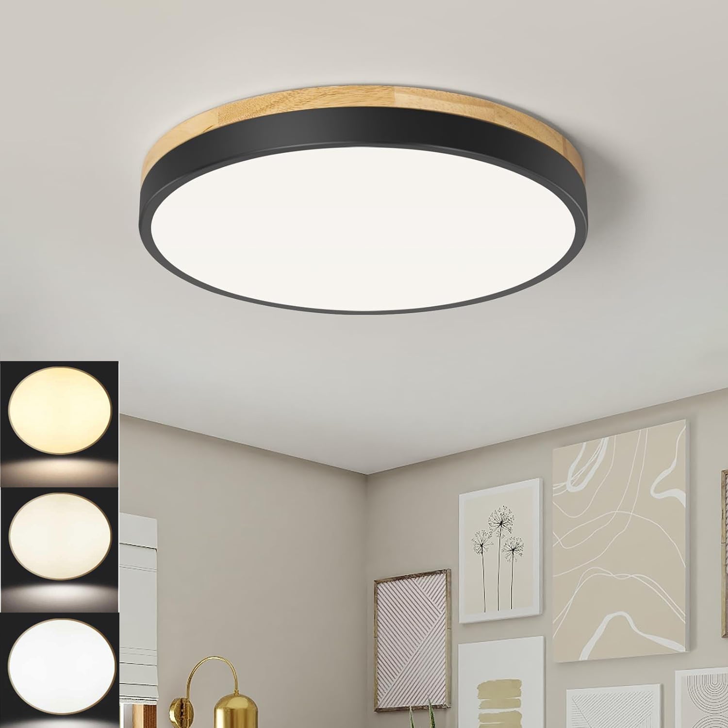 Plafonnier Led Noir Plafonnier Rond Moderne Simple Couloir All E