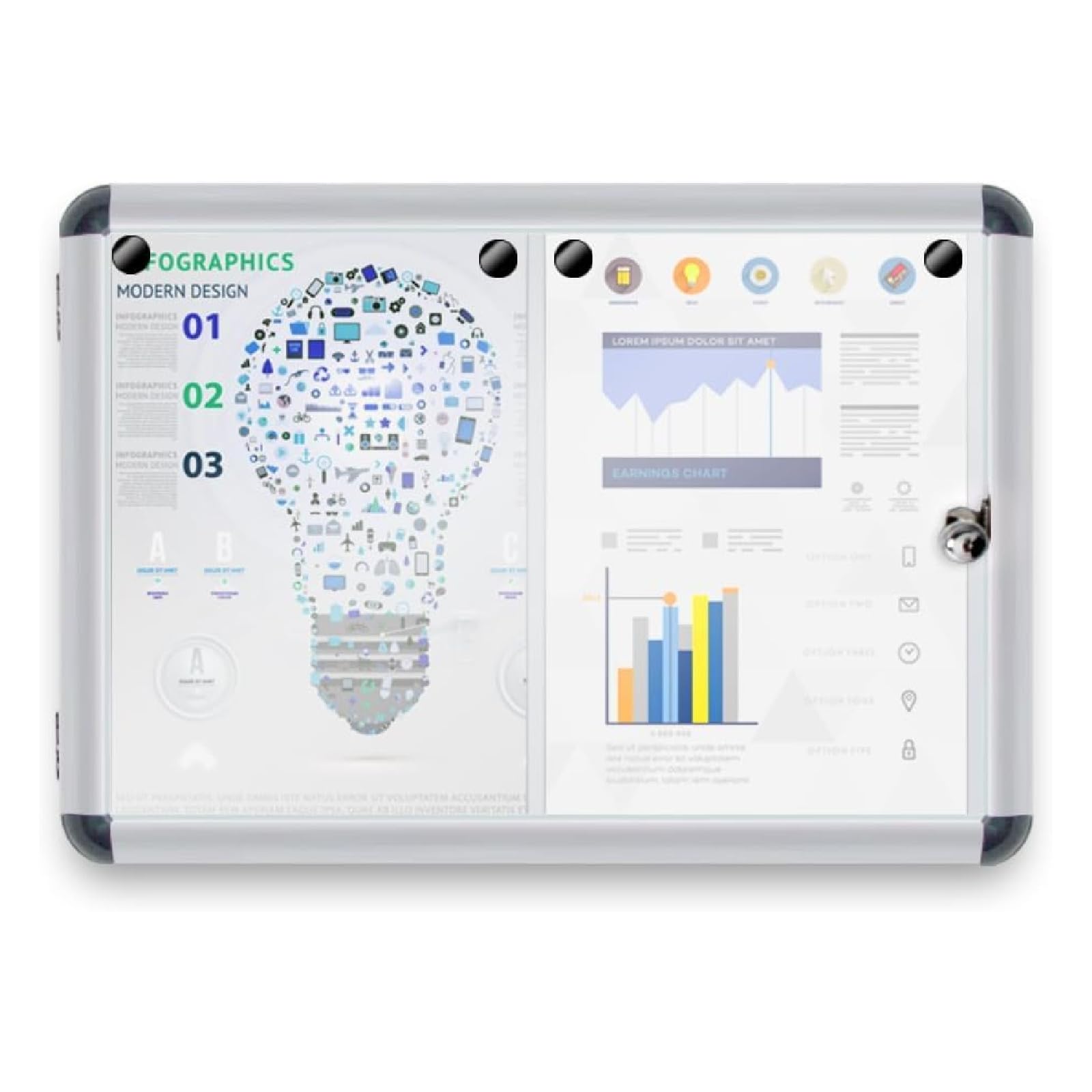 Karat Tableau D Affichage En Aluminuim Vitrine D Affichage Avec