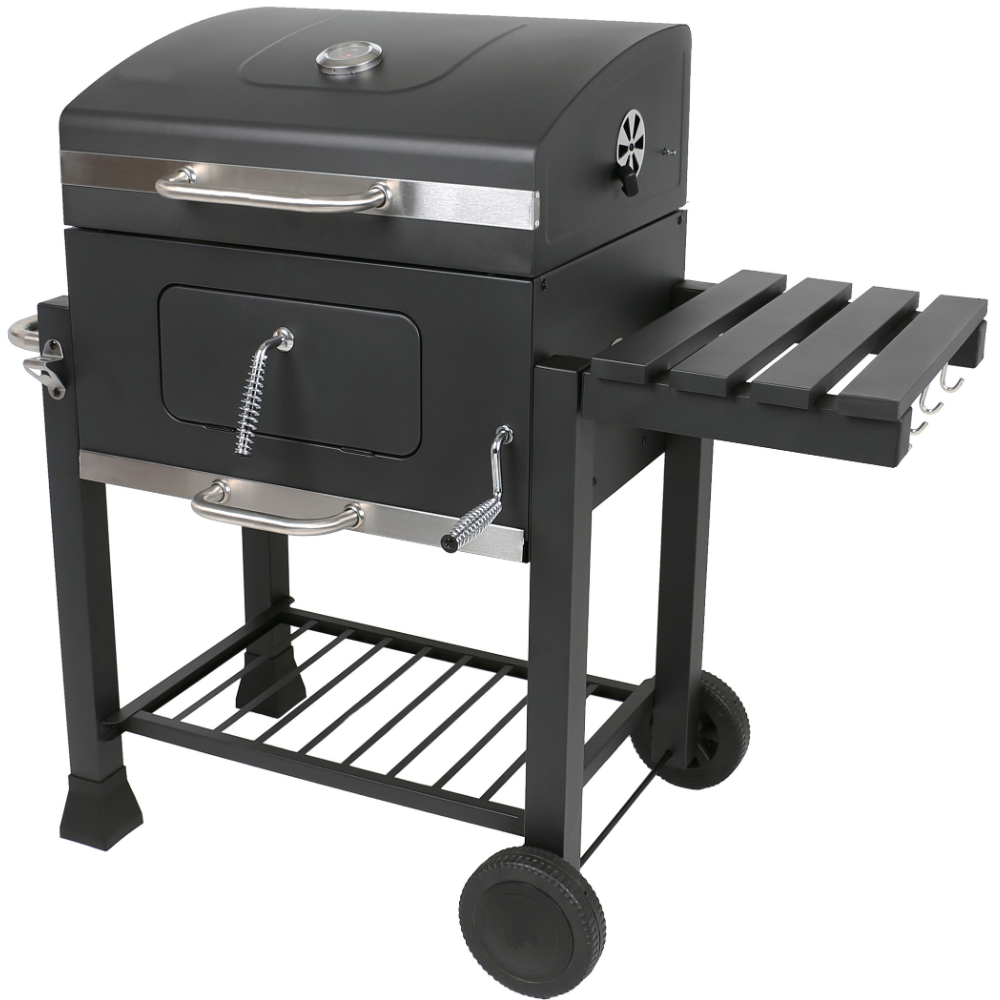 Barbecue Charbon De Bois Grill Double Avec Couvercle Et Thermom Tre