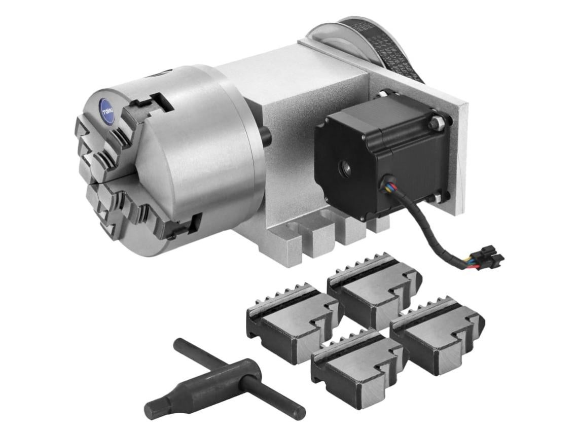 VEVOR Cnc axe rotatif rotatif 4 mâchoires mandrin 100Mm arbre creux 4Th