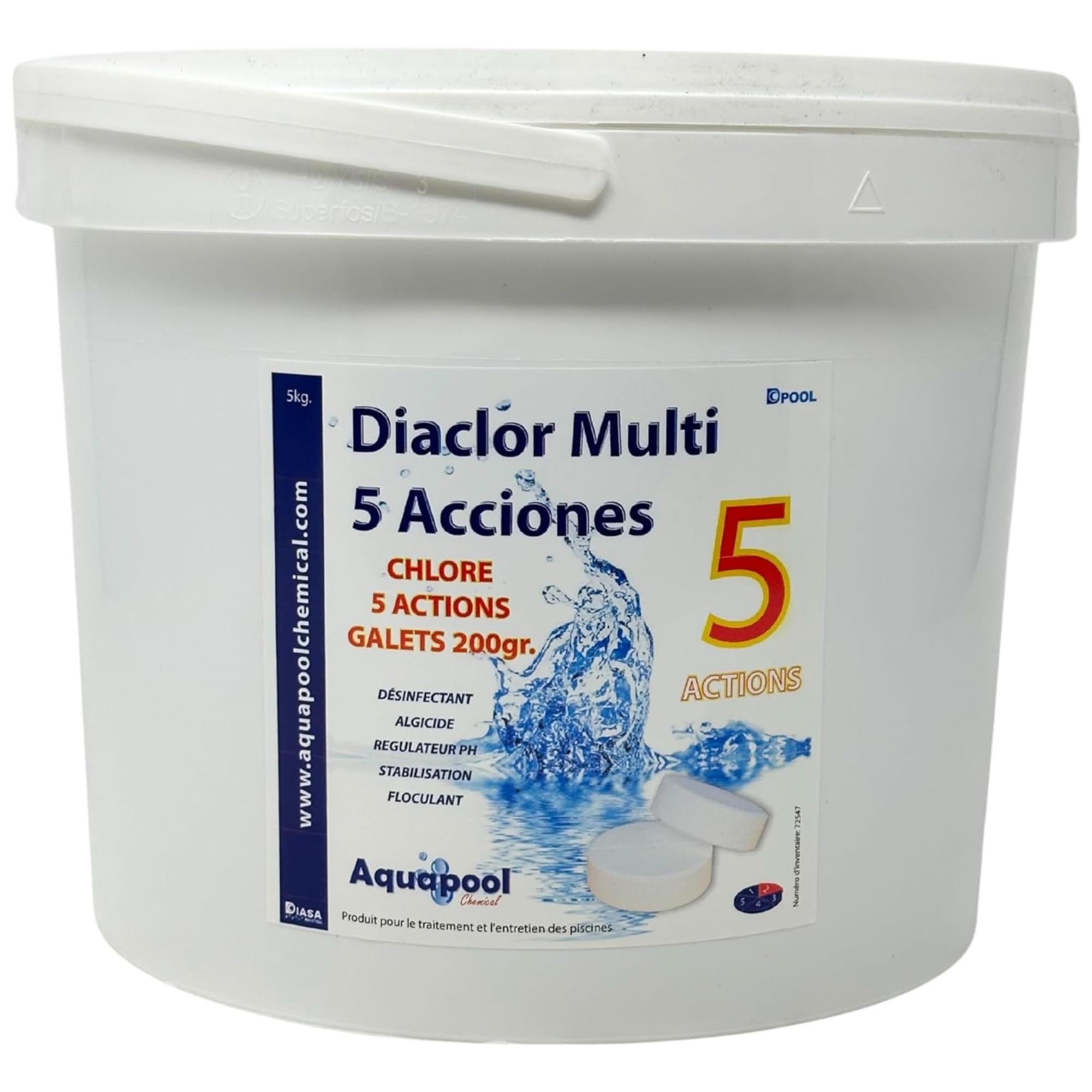 Chlore Multi Actions Galets Piscine 5 Actions Désinfection