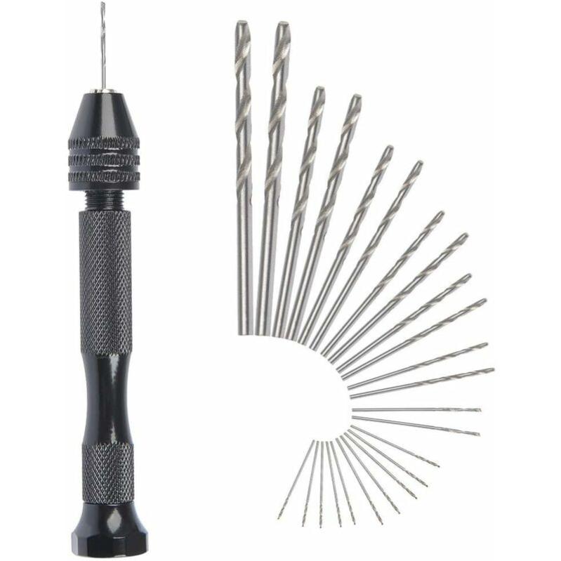 MIni perceuse à main Twist Drill Bits 25 micro forets hélicodaux sans